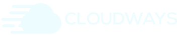 Cloudways logo on a black background.