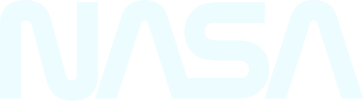 The nasa logo on a black background.